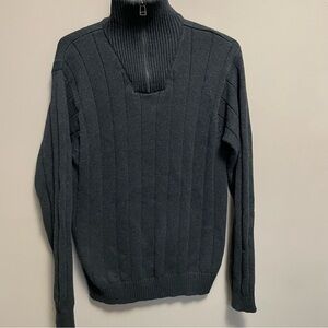 London Fog Men’s Medium 1/4 Zip Cotton Vintage Sweater